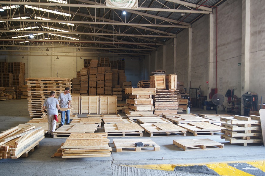 Pallets reciclados: la estrategia sostenible para tu empresa: Productos de madera reciclados de PROMMONT Pallets reciclados: la estrategia sostenible para tu empresa: Imagen de un almacén con madera para la producción de productos reciclados